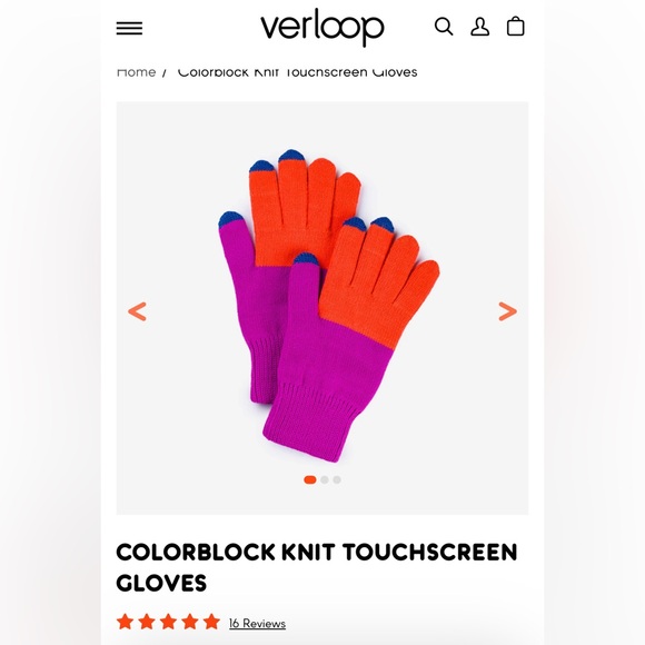 VERLOOP Colorblock Touchscreen Gloves NIP - Picture 3 of 4